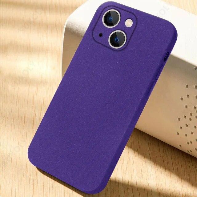 Ultratenký pískovcový matný zadní měkký kryt z TPU pro iPhone 15 Plus 14 11 12 13 Pro Max SE 2020 8 XR XS Max Plus pouzdro na telefon