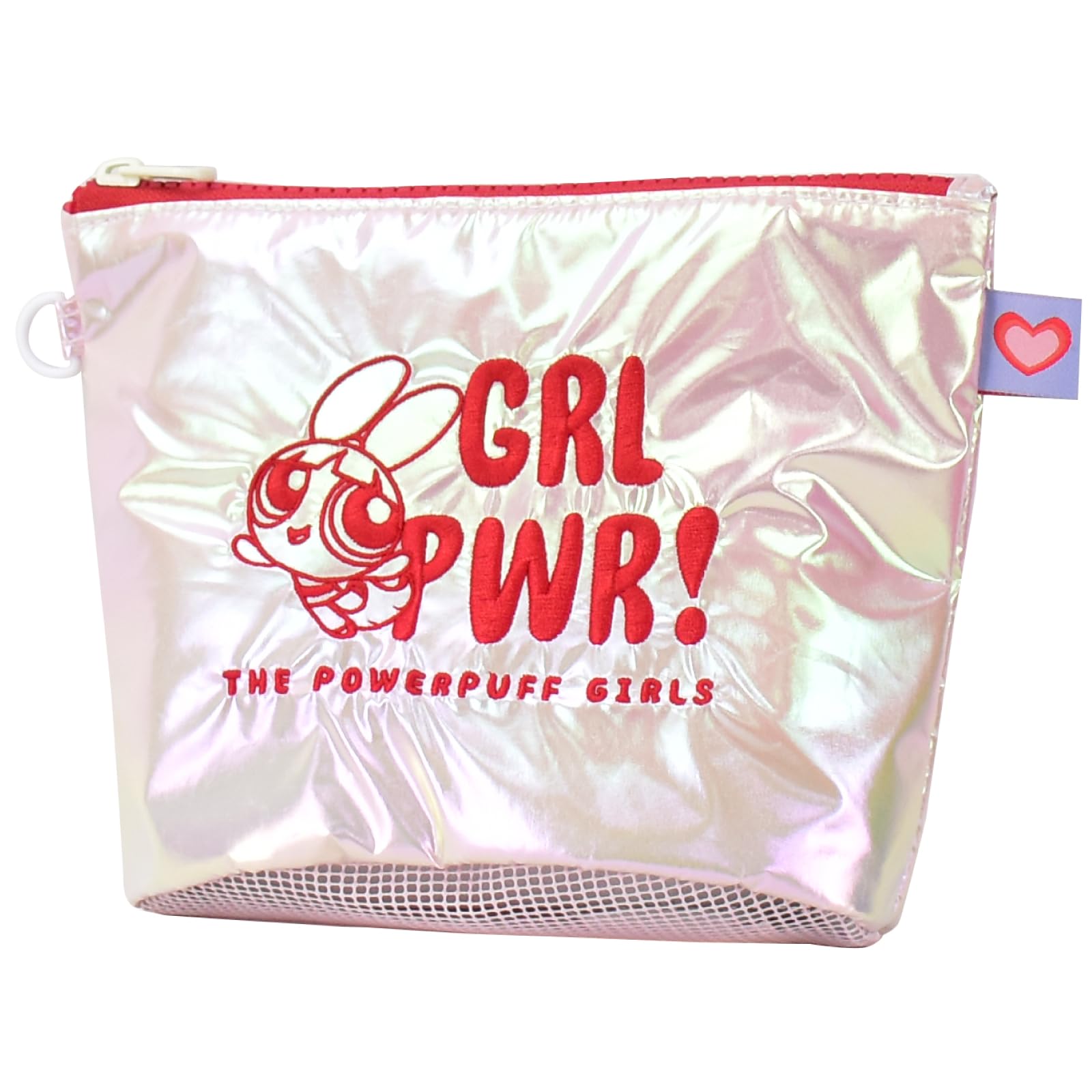 

Powerpuff Girls Round Cosmetic Small Item Pink [Marimocraft] Pouch, Large, Embroidered, Bottom, Mesh, Pouch, Case, Women s, Commuting, School, Travel,