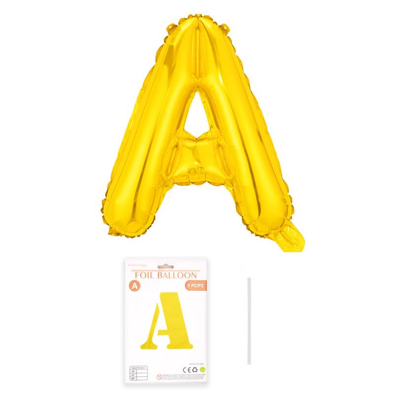 Independent Paper Card Packaging 16-Inch English Letter Aluminum Film Balloon Birthday Party Decoration Arrangement Aluminum Foil Balloon
