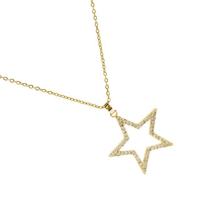 Collier Luxenter avec Zirconia brillant finition or 18K - Sanem