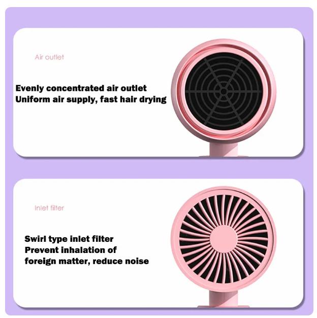 Xiaomi MIni zusammenklappbarer Haartrockner, 220 V-240 V, 750 W, mit Tragetasche, Heißluft-Anion-Haarpflege für Zuhause, Reisen, Haartrockner, Föhn, tragbar