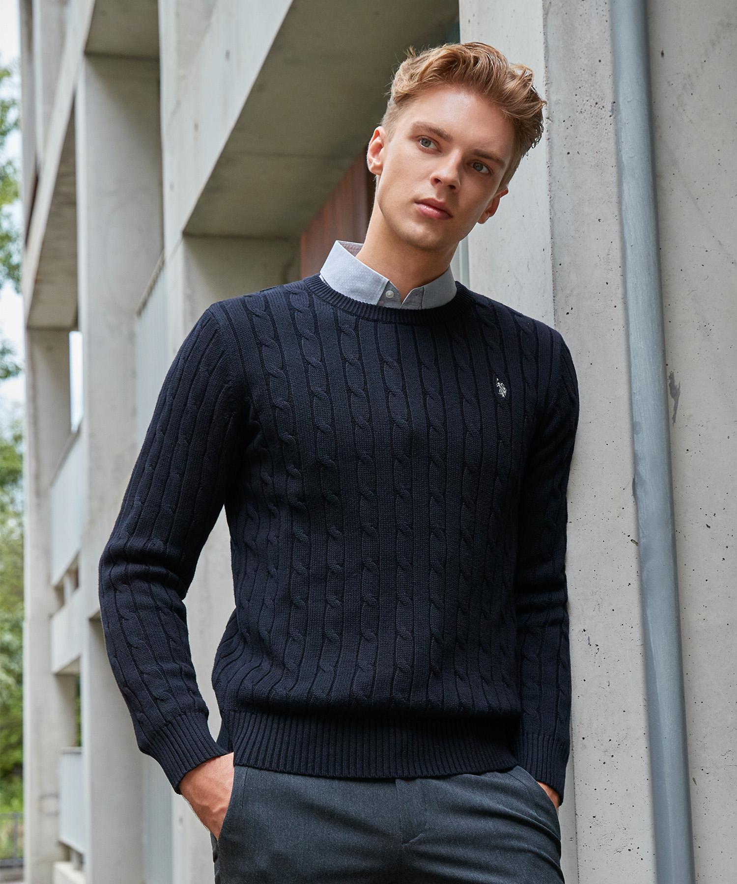Us Polo Assn Cable Round Knit_Black Black/100