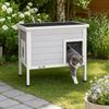 Outdoor Cat House, Insulated Cat Shelter with Insulated Liner, Waterproof Asphalt Roof, Escape Door, Opening Top
