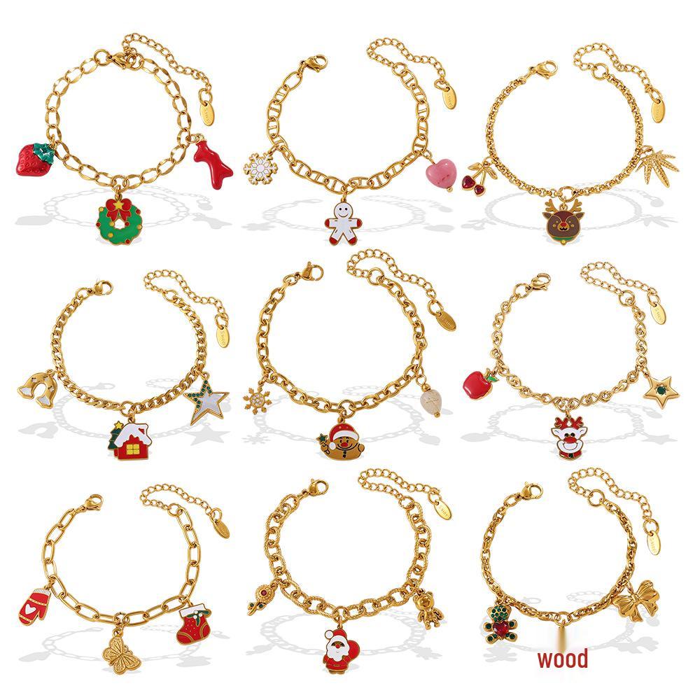 Elegant Star Christmas Cartoon Bracelet - Light Luxury Design