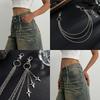 Punk Multilayer Metal Star Cross Pendant Pant Chain Hip Hop Waist Keychain Jeans Chain Women Trendy Jewelry Accessories Gifts