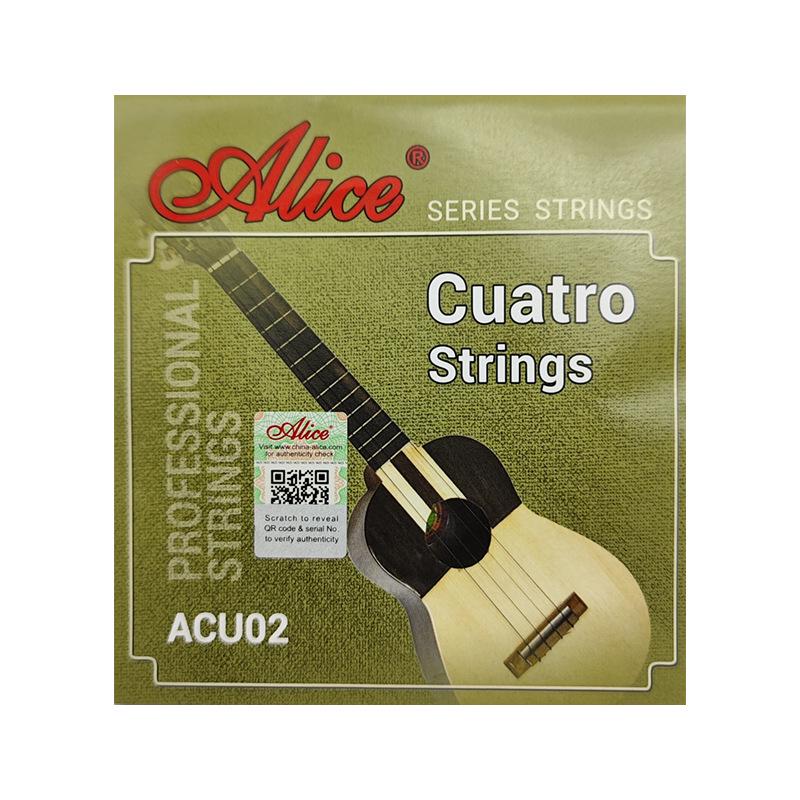 ACU02 Black Nylon Clear Cuatro String Set