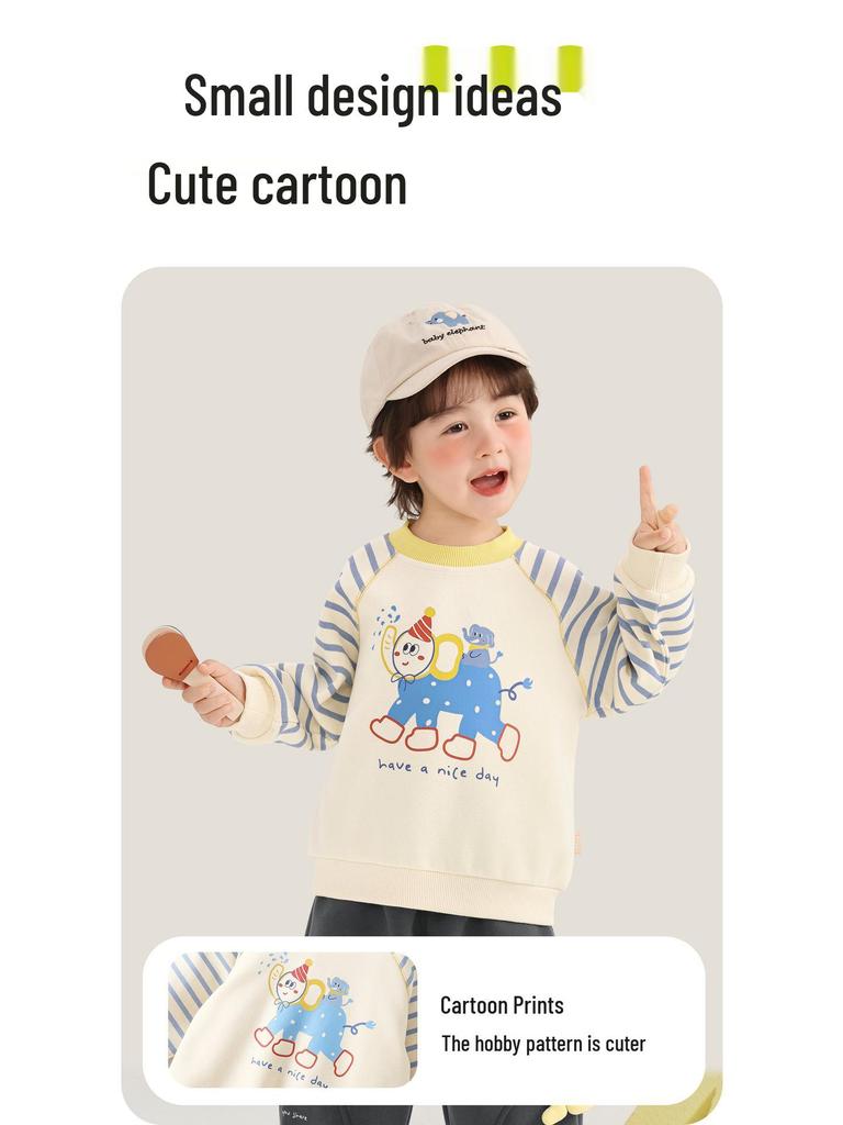 Kaka Panda Kids' Round Neck Sweatshirt - Boys' & Girls' Spring Casual Top