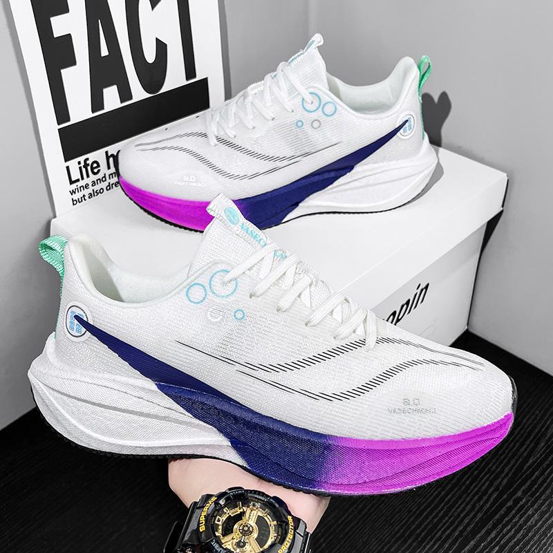 

Женские кроссовки для бега с амортизацией для мужчин, подходящие для тяжелых бегунов, женские нескользящие уличные спортивные мужские кроссовки для марафонских тренировок 44 фиолетовый