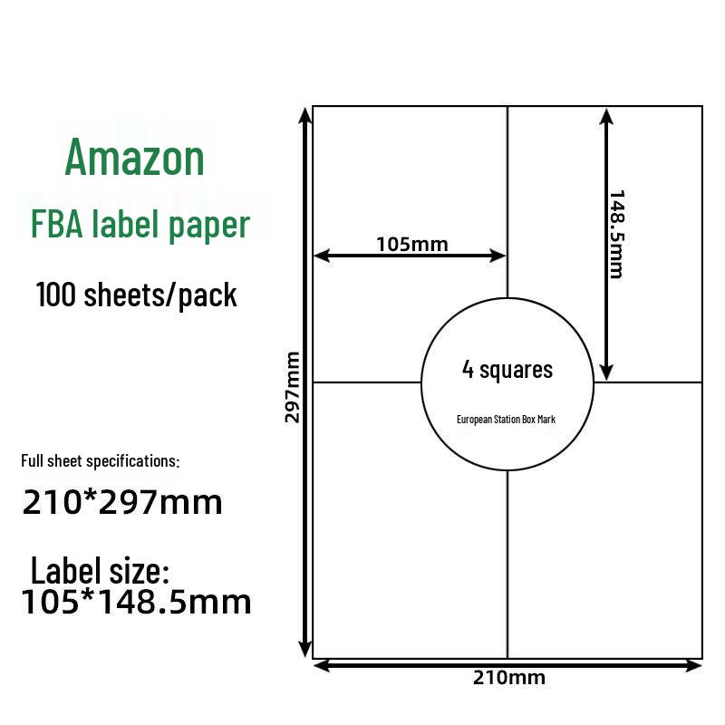 

FBA Self-Adhesive Label Paper, 30 Grids, 6 Grids, 40UP44, 212427 Grids.