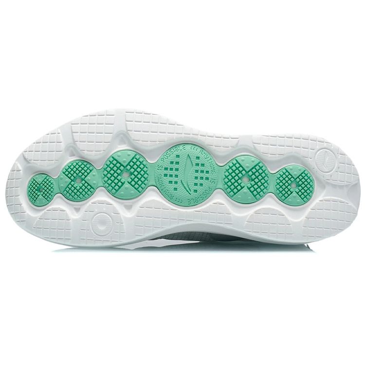 Li Ning Tian Qi Low Top Running Shoes Men Running Shoes White Green ARYR005-1