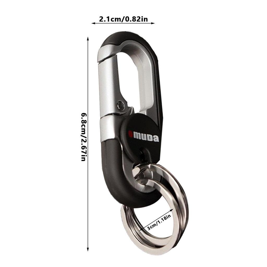 CARABINER KEYCHAIN - Double Ring Keyring Carabiner for Car Keys, Easy To Use for