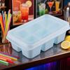 Ice Tray Food Grade PP Easy Cleaning Stackable Design Soft 11.5x7x4cm Compact   Tray with Lid for