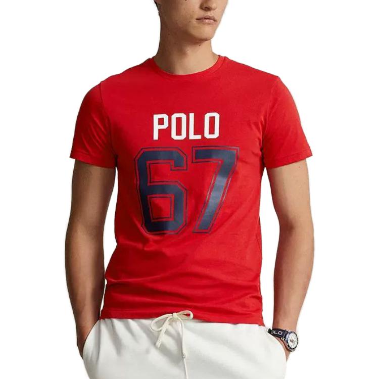 Polo Ralph Lauren Ss23 Logo Letter And Number Print Crew Neck Short Sleeve T-Shirt Men Tops Red MNPOTSH1N821903-600