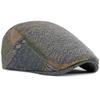 HT4091 Men Women Beret Cap Autumn Winter Hat for Men Women Plaid Beret Hat Adjustable Ivy Flat Cap Artist Hat Male Female Berets