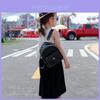 Stylish Korean Retro Kids Backpack Cute Girls French Pu Double Shoulder Bag For School