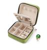 Korean Flannel Jewelry Storage Box with Mirror - Travel-Friendly Organizer for Earrings and Rings