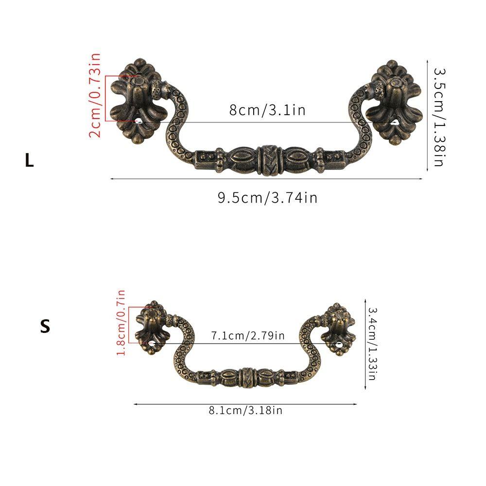 New Chinese Style Cabinet Pull Gold Cupboard Handle Antique Vintage Door Handle Wardrobe