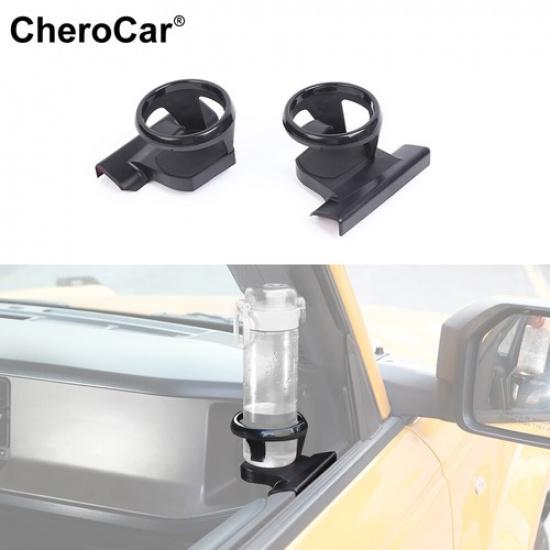 Left & Right Front Door Drink Cup Holder Mount Rack Bracket For Ford Bronco 21+