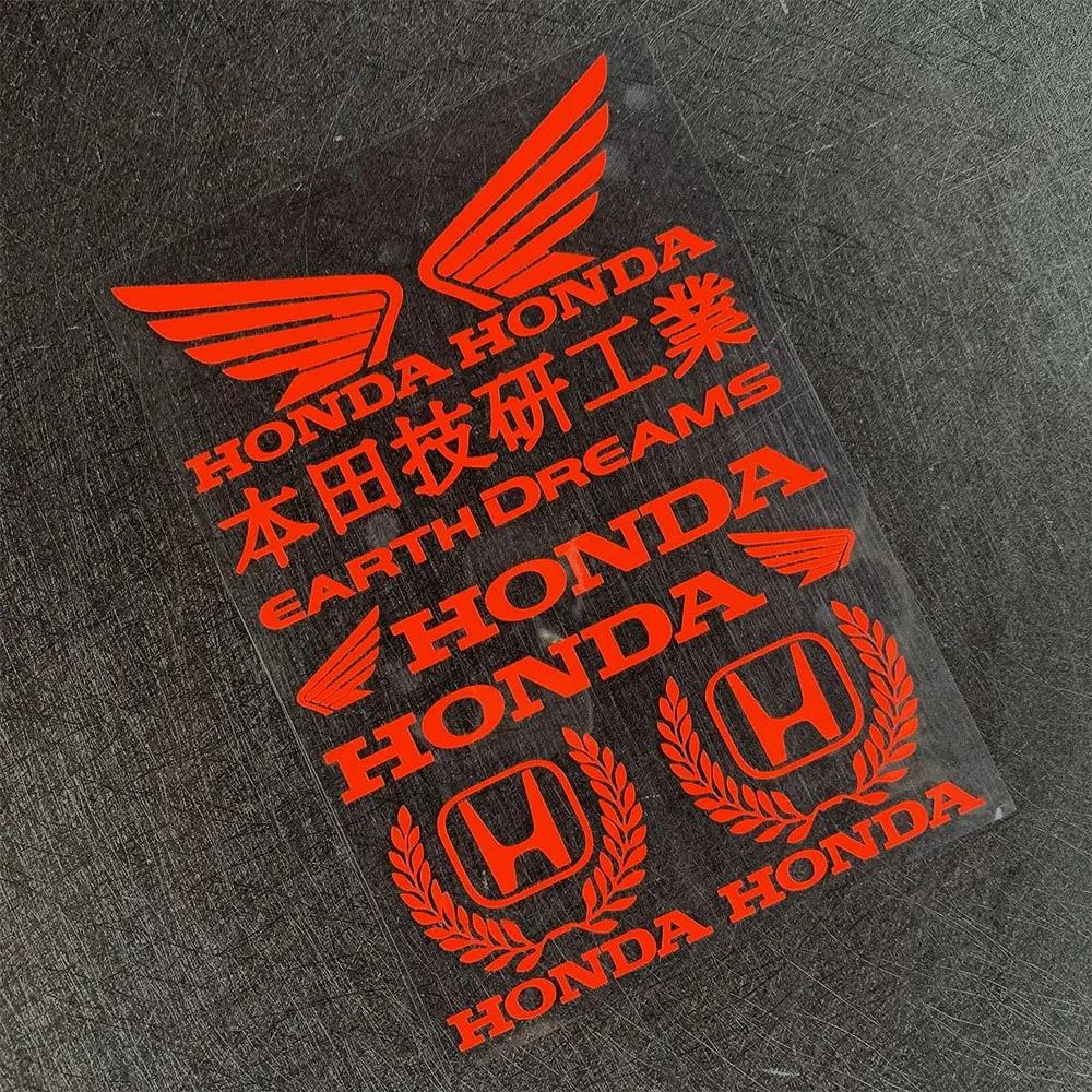 AYE1 Hot Sale Motorcycle Stickers Carved Hollow Letter Honda Logo Reflective Racing Helmet Decals Tail Box Shock Absorber Decoration