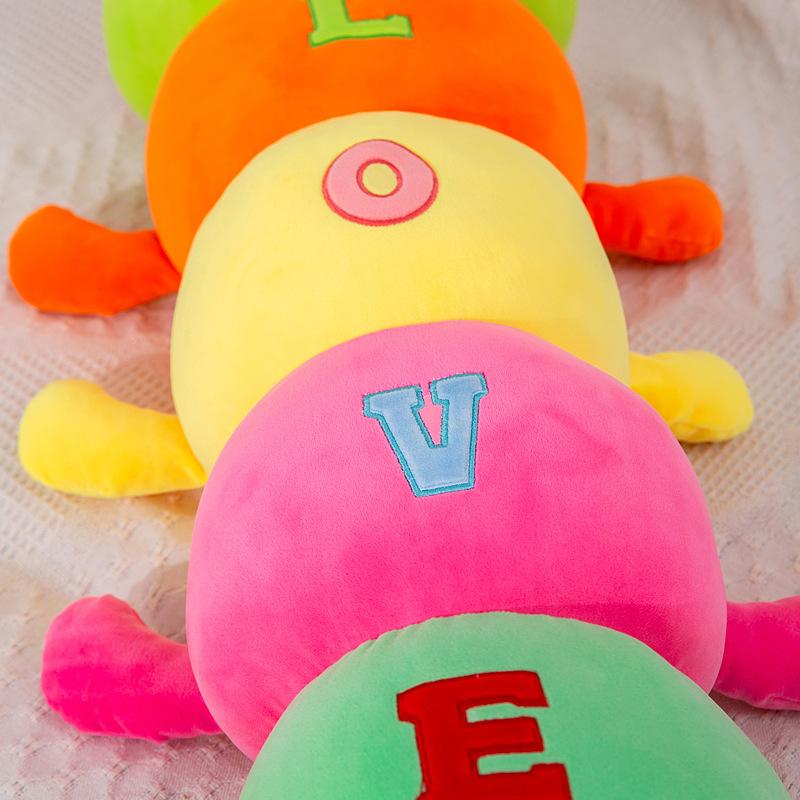 Cute Caterpillar Throw Pillow Plush Toy Girl Bed Sleeping Doll Cute Home Decoration
