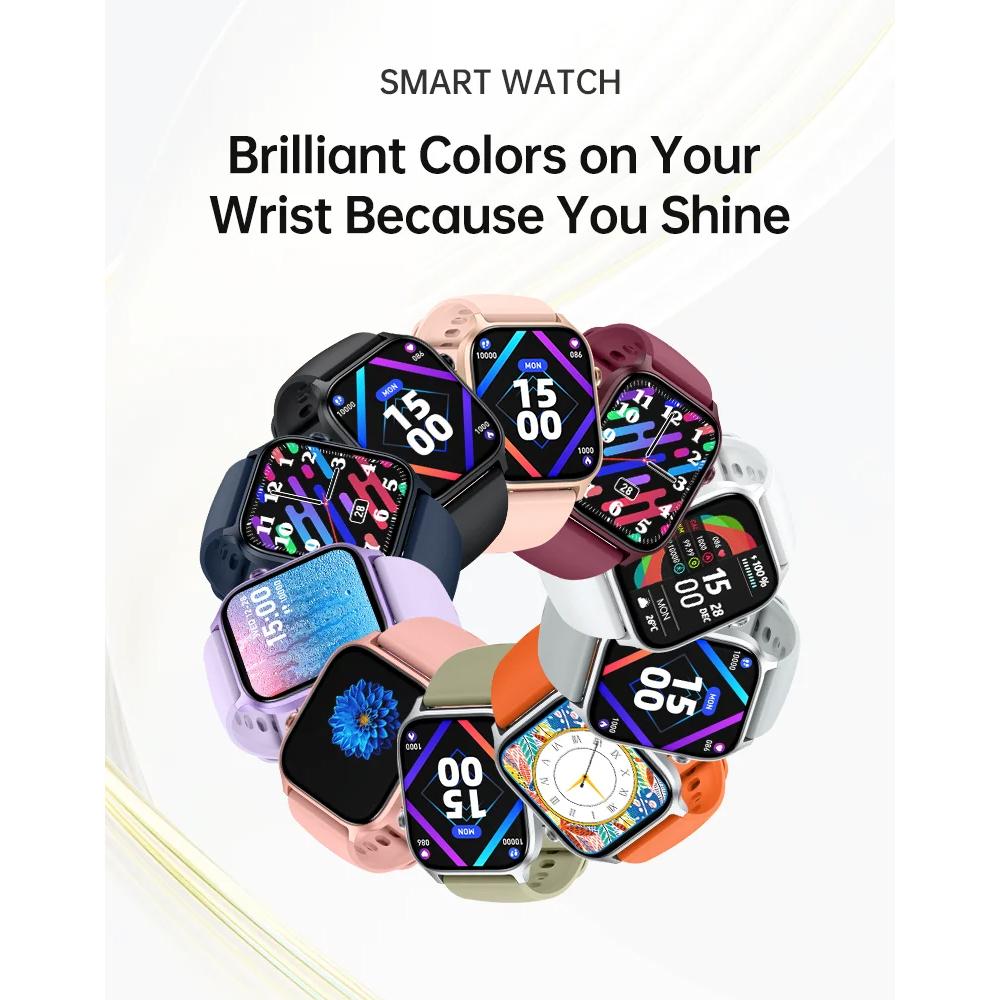 Y7 Smartwatch dla Mężczyzn Kobiet 1,85 cala Połączenie Bluetooth Smartwatch Zdrowie Zegarki do Nurkowania Relojes Smart Zegarek na Rękę