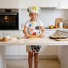 Children Art Smock And Chef Hat Set Double Layer Polyester Kitchen Art Drawing