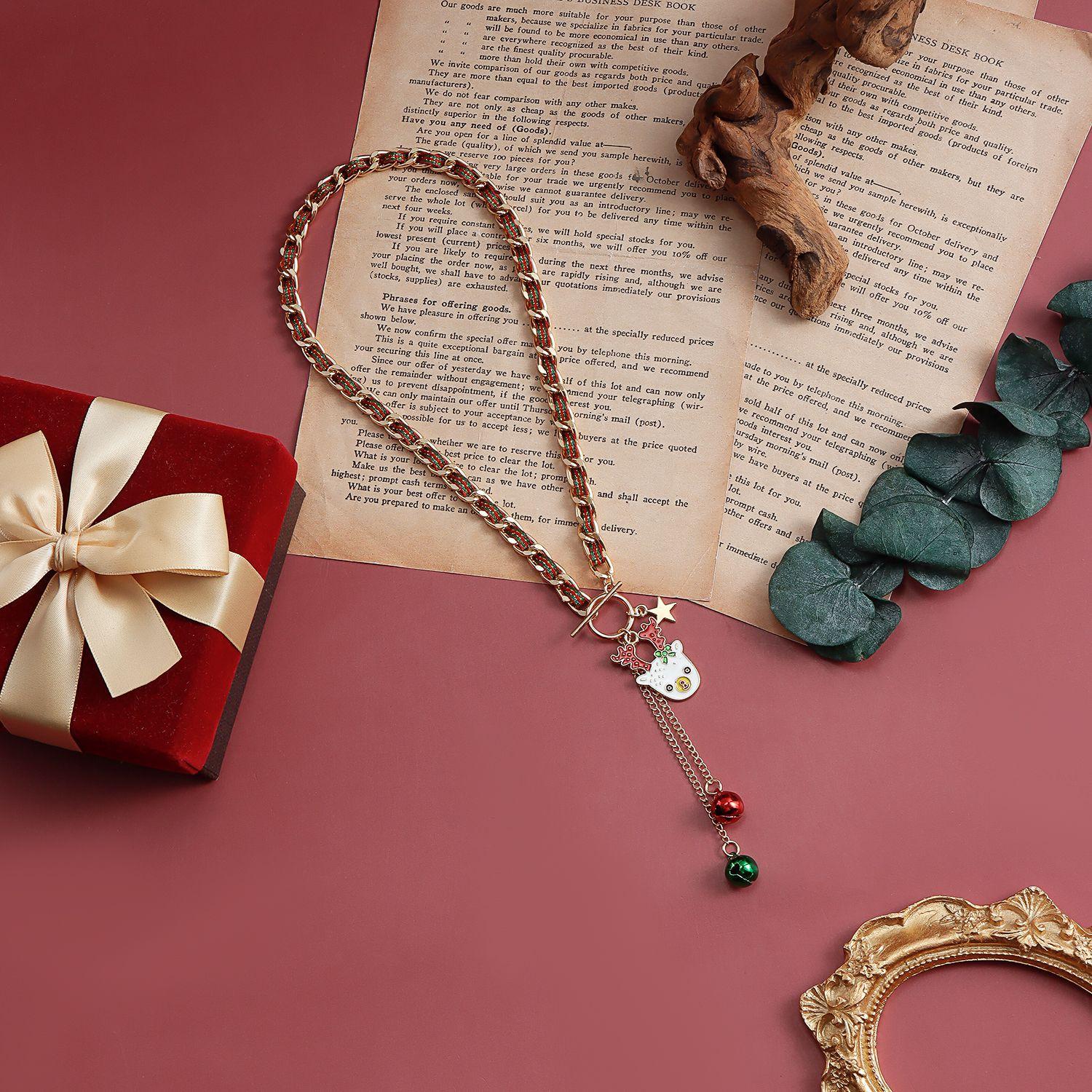 

Украшения, Рождественские колокольчики, Элементные ожерелья, Зимний и новогодний стиль Креативные простые аксессуары