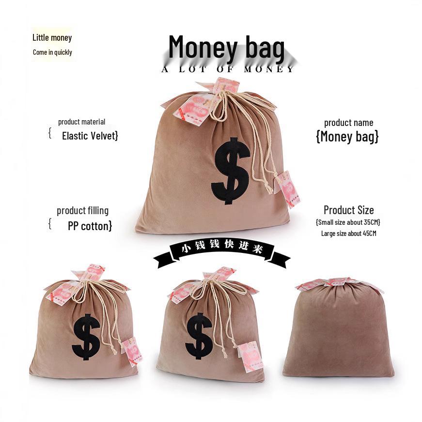 Yaratıcı Para Çantası Peluş Yastık Oyuncak - Yeni Yıl Hediyesi & Etkinlikler için Hatıra