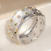 6-10 Size Fashionable CopperColor Women's Ring, Paired with Colorful Inlaid Zircon Holiday Party Accessories Jewelry