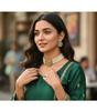Indian Bollywood Traditional Faux Pearls Grand Designer Jewelry Choker Necklace Set in Antique Gold Tone for Women