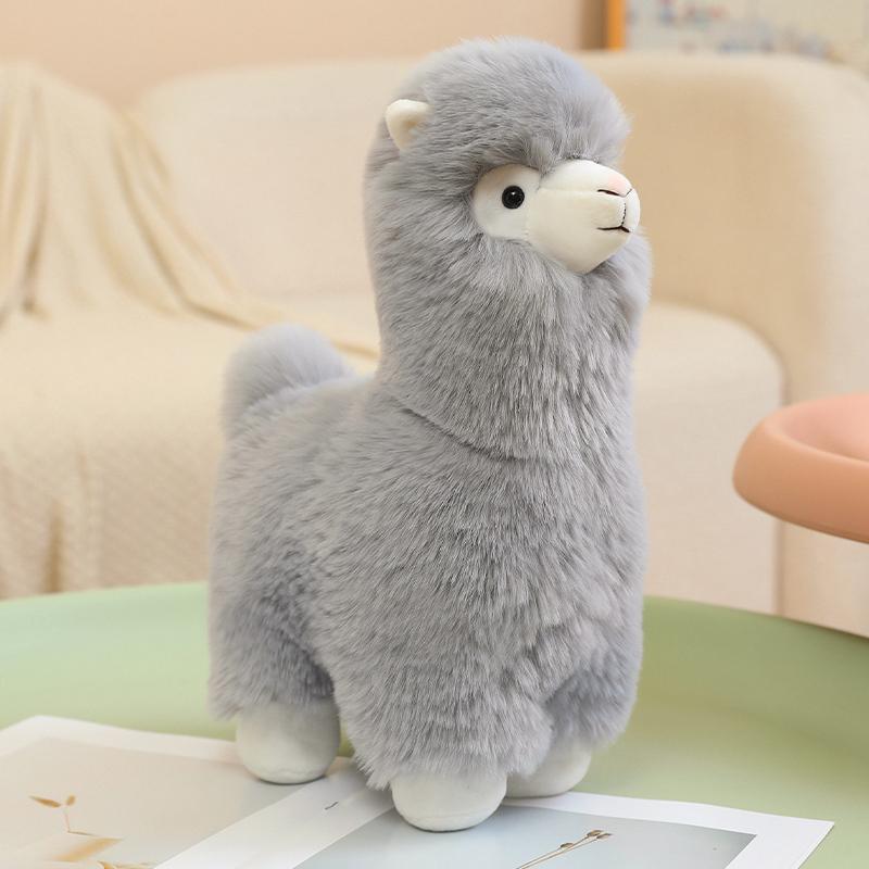 25/35cm Stehende Haltung Alpaka Plüschtier Samt Alpaka Plüschpuppe Kuschelkissen Stehende Haltung Schaf Weiches Kuscheltierpuppe 25cm