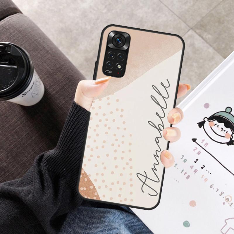 Custom Aesthetic Nature Monogram Name Case For Xiaomi Redmi Note 11 10 9 8 12 Pro 10S 11S 12S Cover For Redmi 10 10A 9C 10C 12C