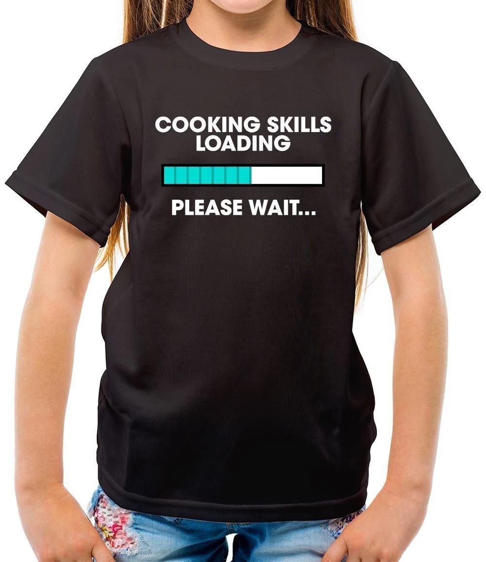 Kitchen Skills Loading Please Wait Kids T-ShirtChef Bake Baker Baking 110