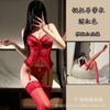Large size new sex underwear steel tray hollow garter belt split purple nightdress sexy temptation small chest must enter