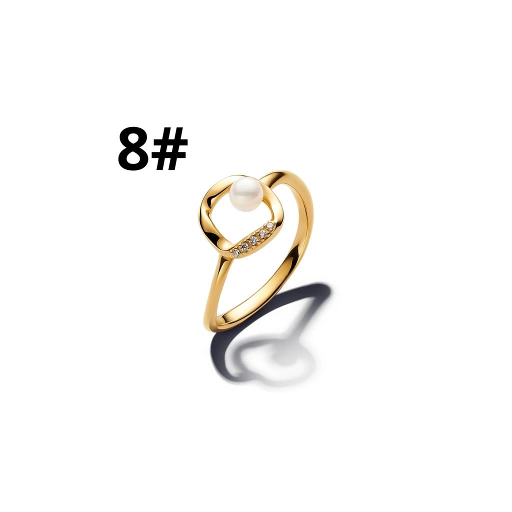 Summer Romantic Charms Copper Ocean Pearls Shell Octopus Clip Bead Ring Earrings Original Bracelet Necklace Jewelry