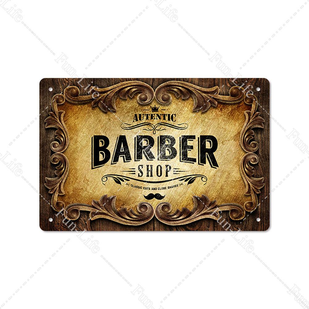 2024 New Barbershop Retro Plate Poster Vintage Home Decor Retro Metal Tin Signs Pub Car Garage Wall Art Home Decor 20x30cm
