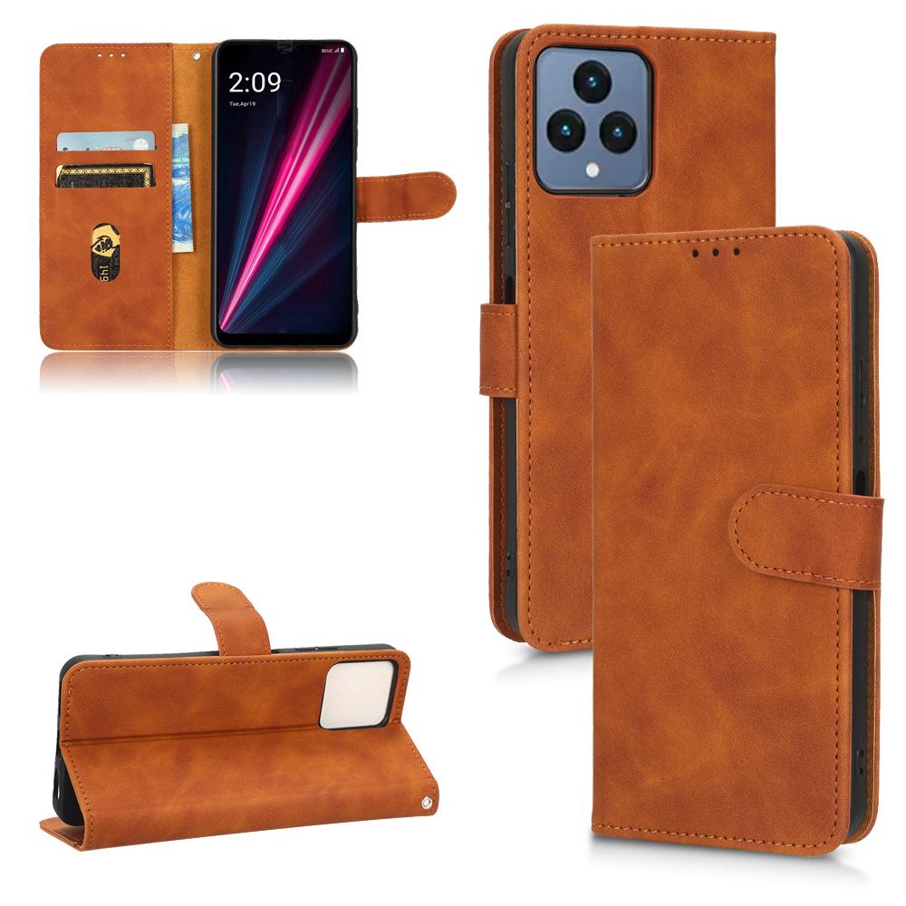 T-Mobile Revvl 6 5G Flip Leather Wallet Case with Card Slot Holder