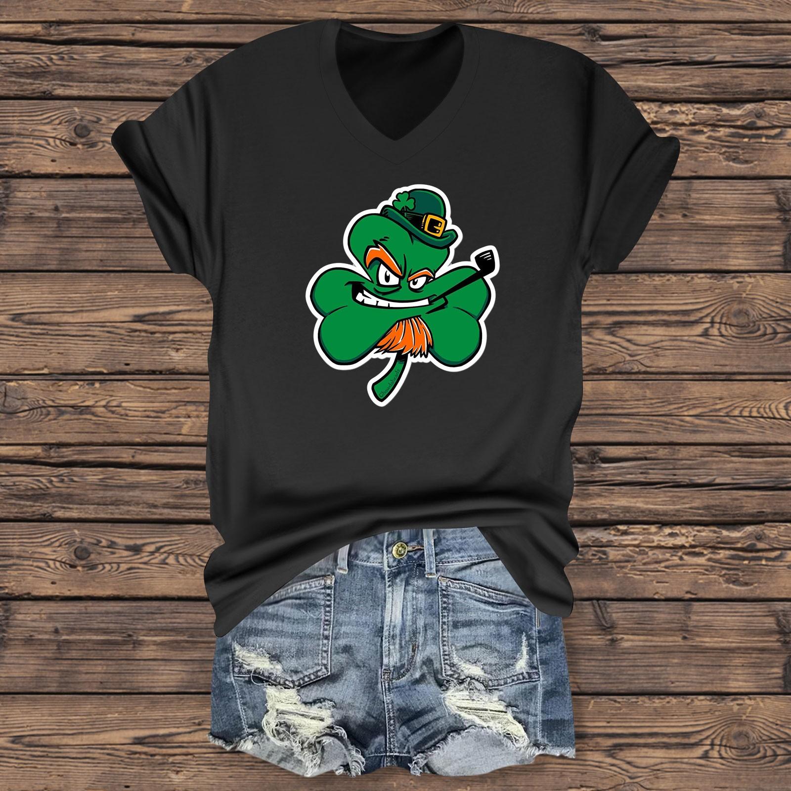 

Жіноча Мода Повсякденний Топ з V-подібним Вирізом та Коротким Рукавом Плісований Топ з Коротким Рукавом з Принтом XL