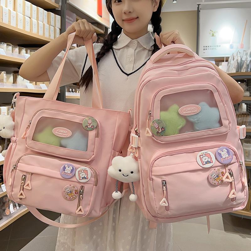 Schoolbags for Children Elementary School Students  Girls High School and Junior High School Students  Two Piece Backpacks
