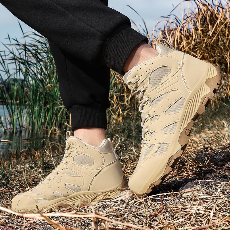 Stylish Outdoor Hiking Shoes for Men Quality Hard-wearing Trekking Sneakers Plush Warm Lined Male Footwear New Arrivals