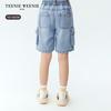 Teenie Weenie Kids Boy's Tencel Blend Denim Work Shorts