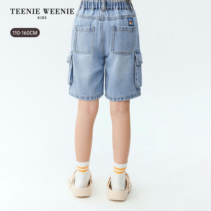 Teenie Weenie Kids Boy's Tencel Blend Denim Work Shorts