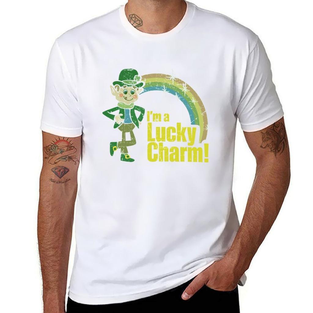 I am a Lucky Charm Grunge Retro St Patricks Day Graphic Tee T Shirt Charms of the Irish TShirt