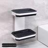 No-Drill Wall-Mounted Double-Layer Soap Dish with Suction Cups