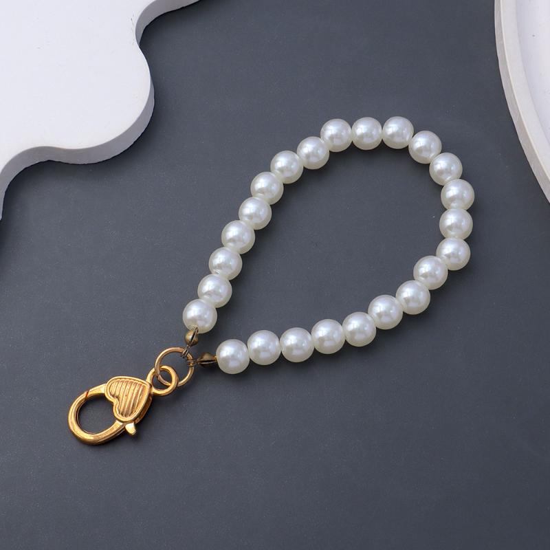 Anti-Drop Mobile Phone Chain Hanging Cord Keychains Beaded Pearl Lanyard Anti-Lost Keyrings Phone Case Chain Jewelry Gifts