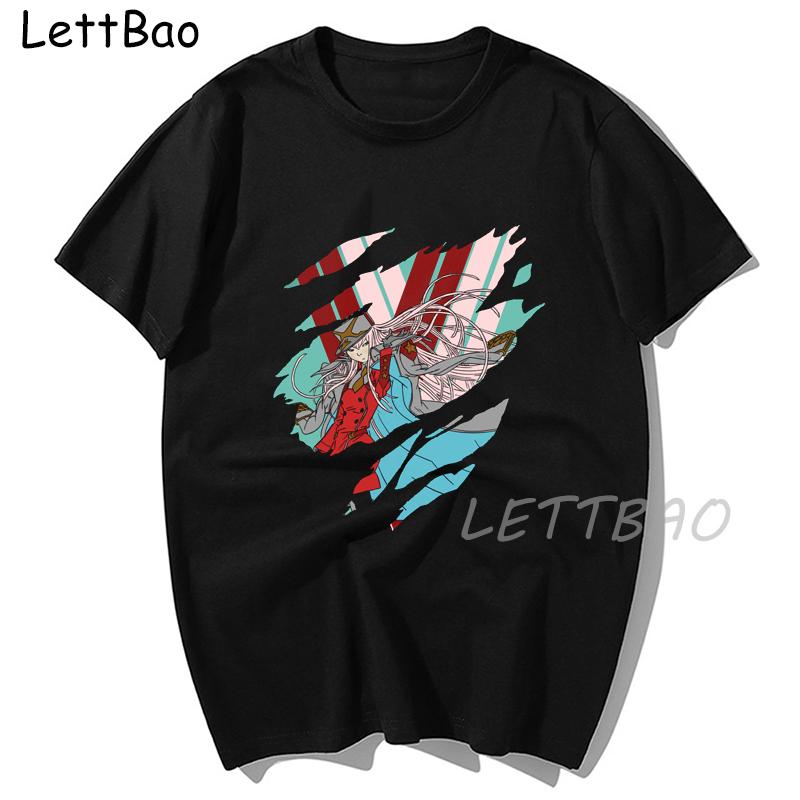 Darling In The Franxx Anime Vintage Tees Funny T Shirt Zero Two Hentai O Neck