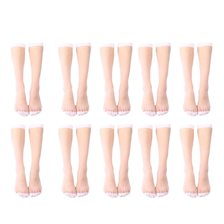 Sophisticated 1/5/10 Pairs Women's Casual Over the Calf Long Socks Silky Nylon Ultra Thin Sheer Knee Length Stockings