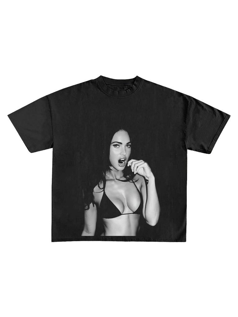 2026 Y2k Vintage Megan Lick Tee Print Cotton Tshirt Harajuku Gothic Street Retro Hip Hop Sports Streetwear Summer T Shirt