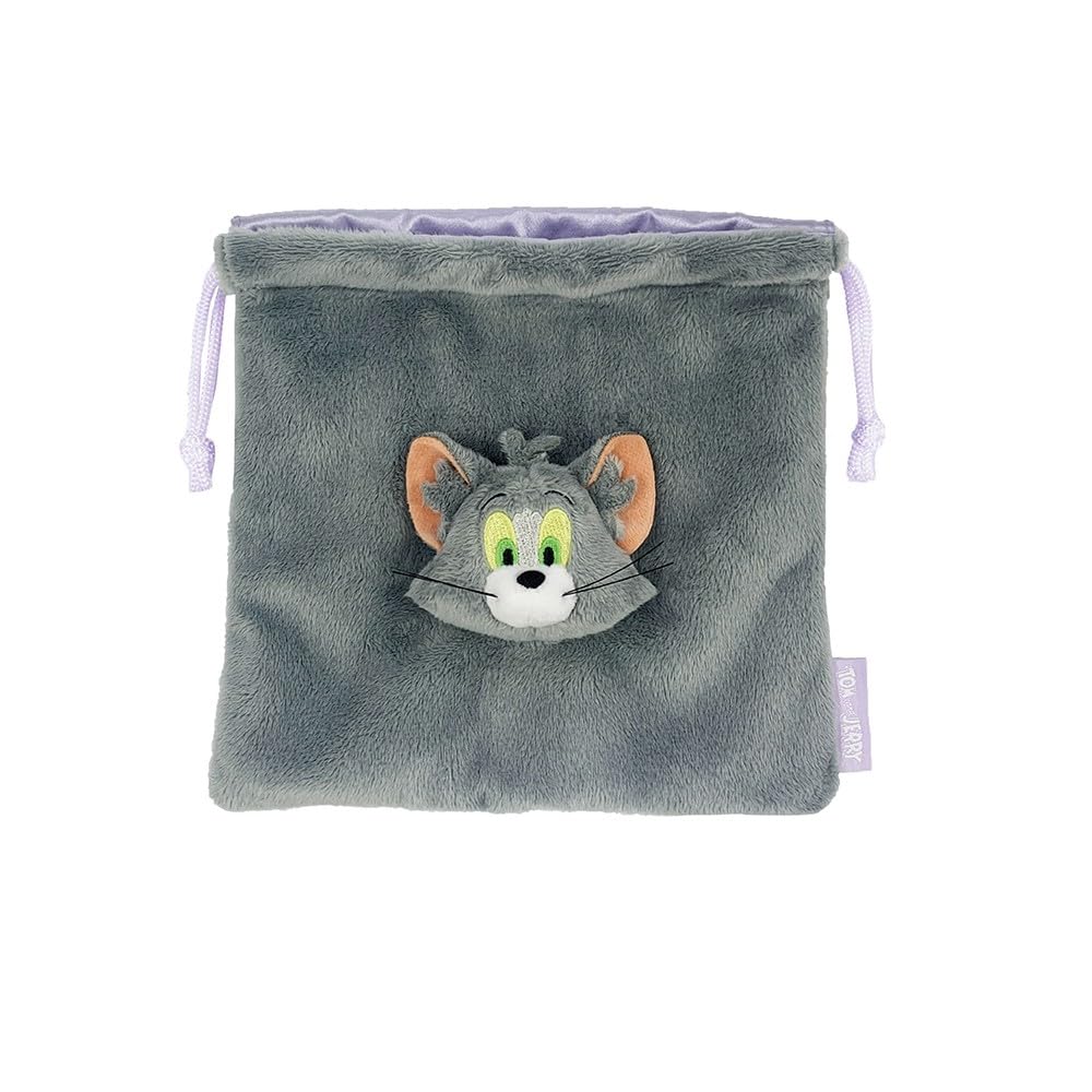 

SK Japan Tom and Jerry Face Mascot Drawstring Bag Tom серый
