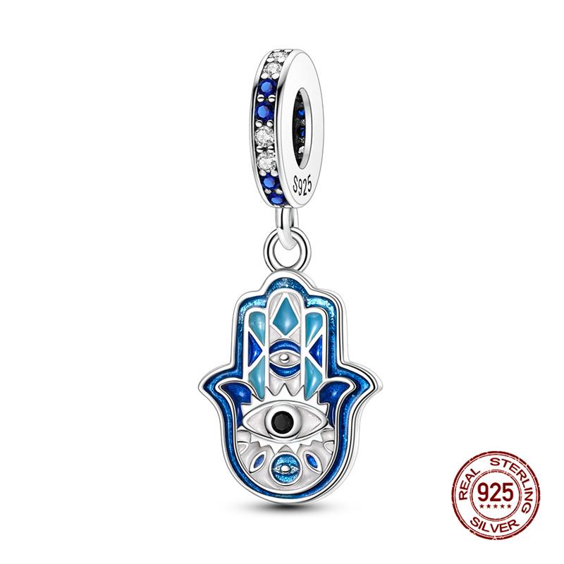 925 Silver Devil's Eye Charm Beads 3mm Fit DIY Bracelet Women's Fashion Jewelry Gift Original Handmade